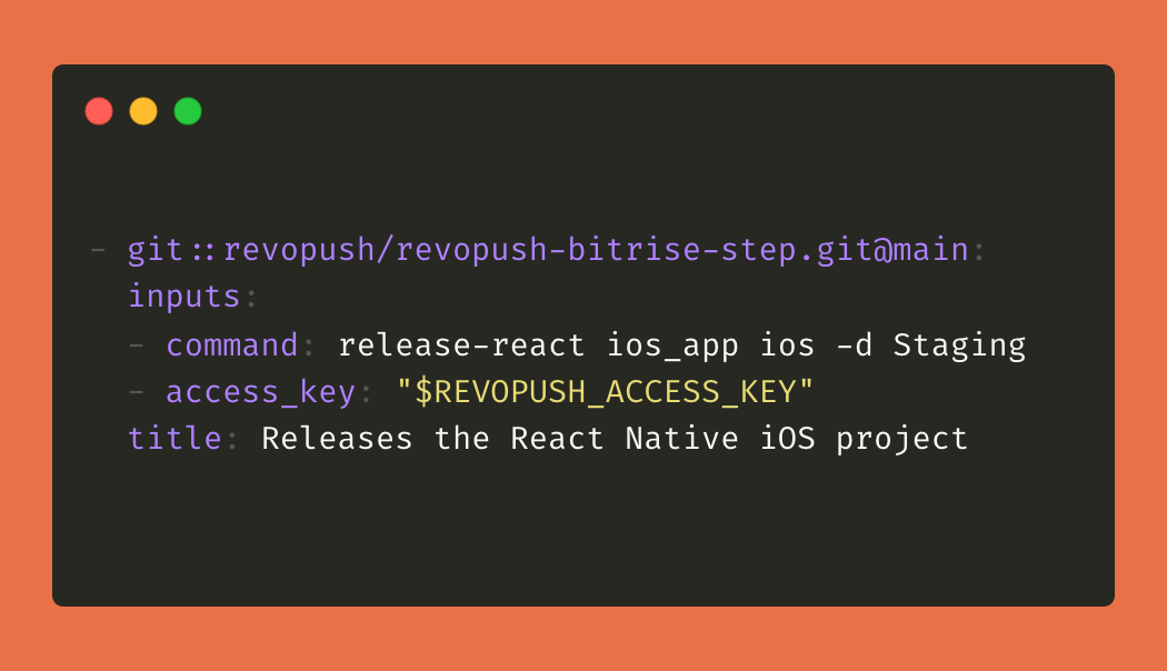 CI/CD automation with CodePush and Bitrise Steps