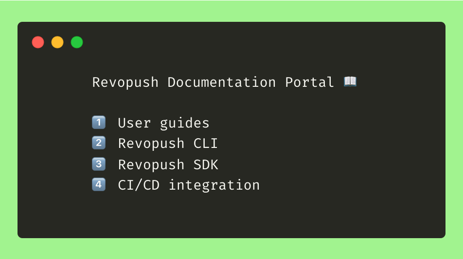 Revopush Documentation Portal – All Docs in One Place